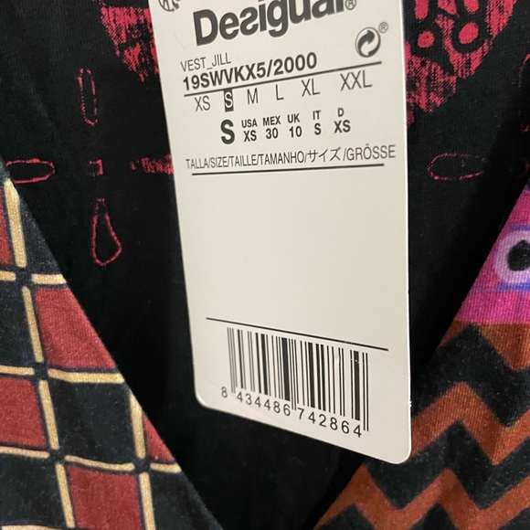 Desigual Dress Vest Jill with color block motif - Picture 4 of 7